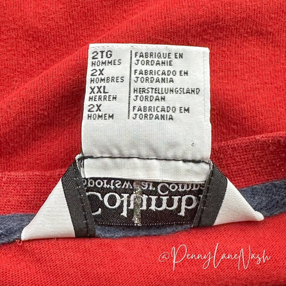 Columbia Red Crewneck Short Sleeve Pocket Tshirt Men's 2X - Picture 4 of 10